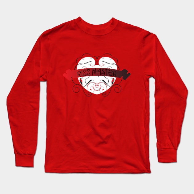 Rizz Master Baroque Heart Long Sleeve T-Shirt by Maries Papier Bleu